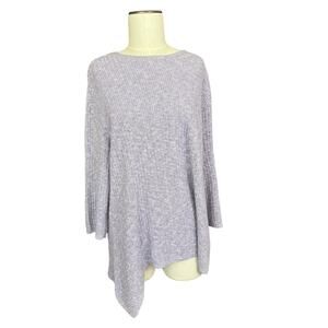 J. Jill Pure Jill Sweater Womens XL Marled Asymmetric Hem Tunic Top Cotton Blend